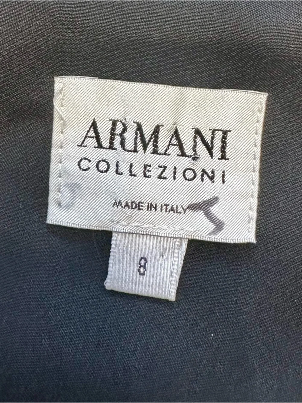 Armani Collezioni Little Black Dress Swing Hem Wool Blend Made in Italy Size 8 - Picture 2 of 9